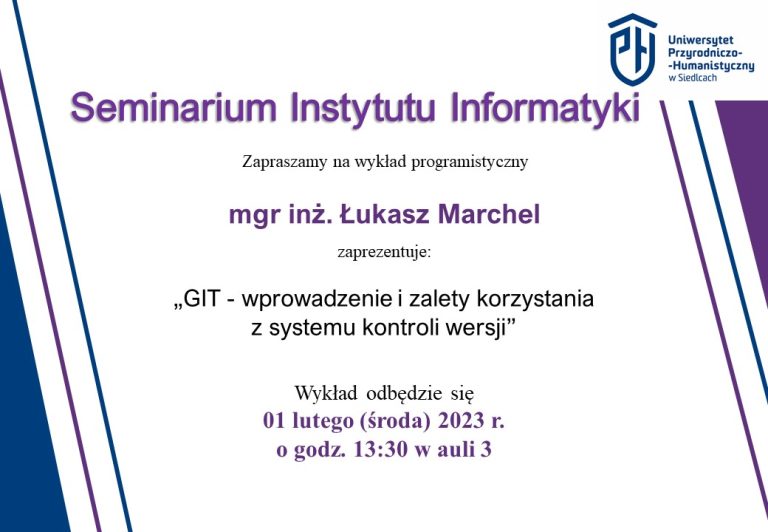 Wykład „GIT – wprowadzenie i zalety korzystania z systemu kontroli wersji”